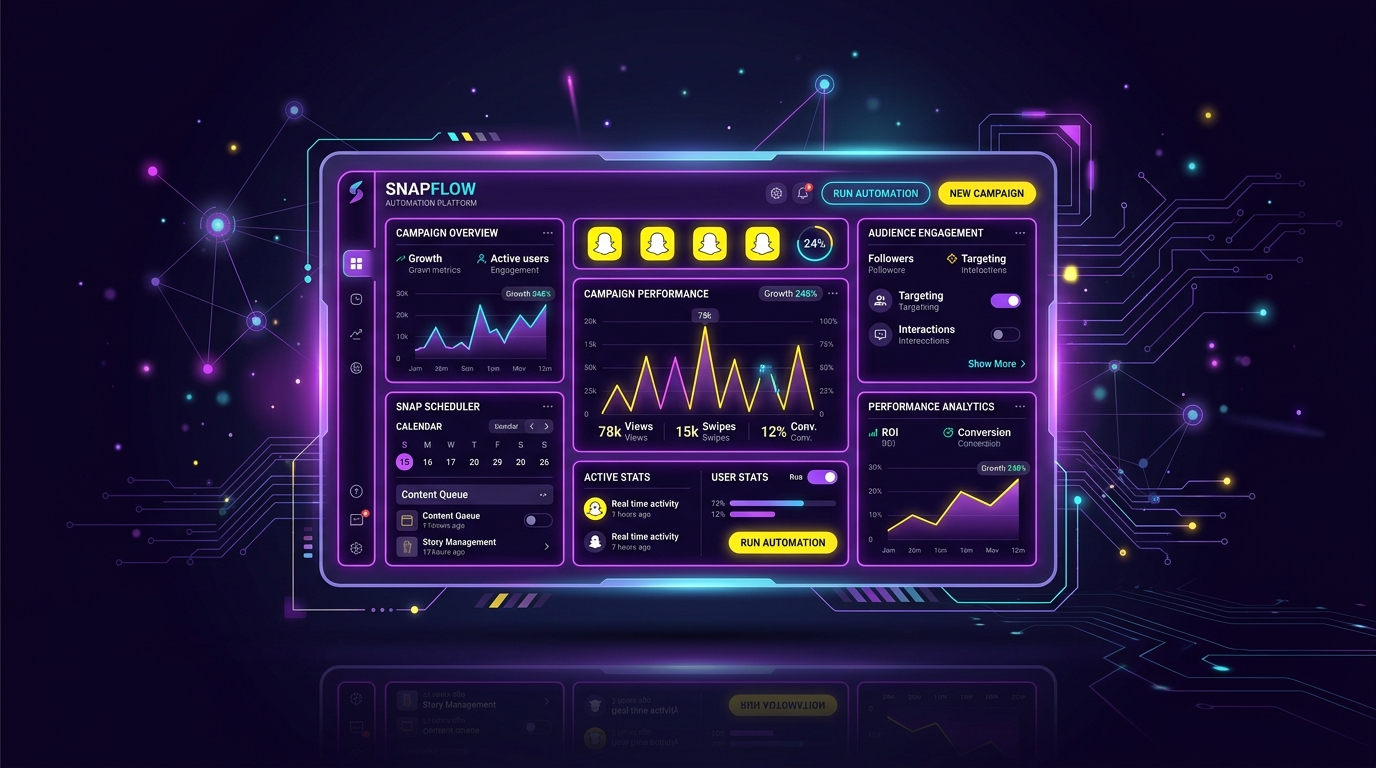 Snapchat Bot Pro Dashboard Mockup
